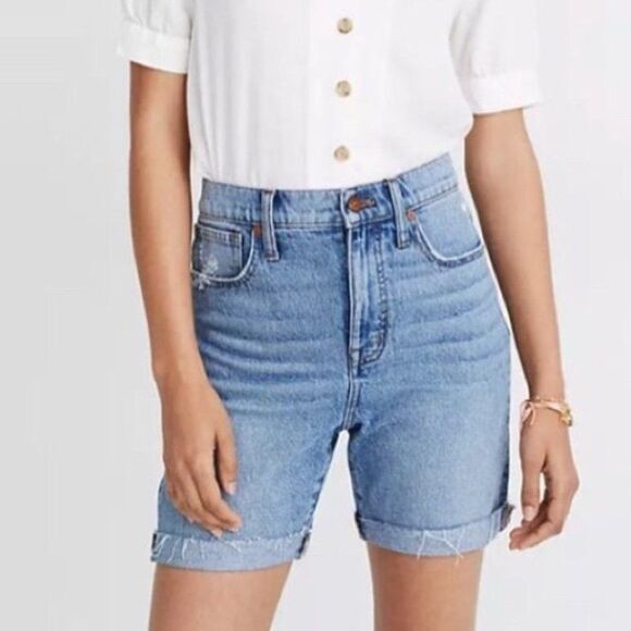 ‎NWT Madewell High-Rise Shorts Lawndale Wash - Picture 1 of 16